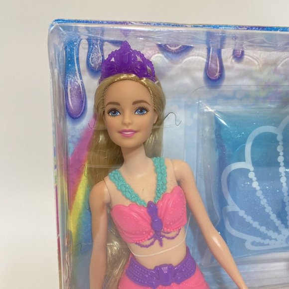 Barbie Doll Dreamtopia Slime Mermaid Doll + 2 Glitter Slime Packets Girl Gift - Picture 3 of 5